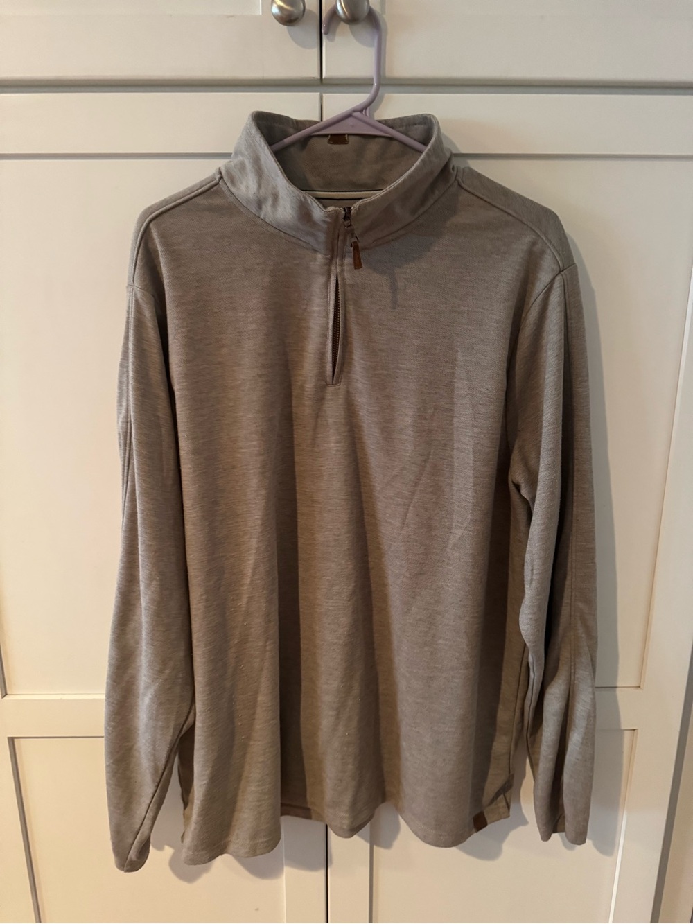 Men's Fundamental Coast Quarter-Zip Sweater - Light Taupe
